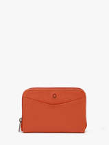 Coin Purse Leather Etrier Orange madras EMAD900