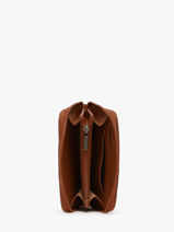 Coin Purse Leather Etrier Brown madras EMAD900-vue-porte