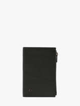 Wallet With Coin Purse Leather Etrier Black madras EMAD619