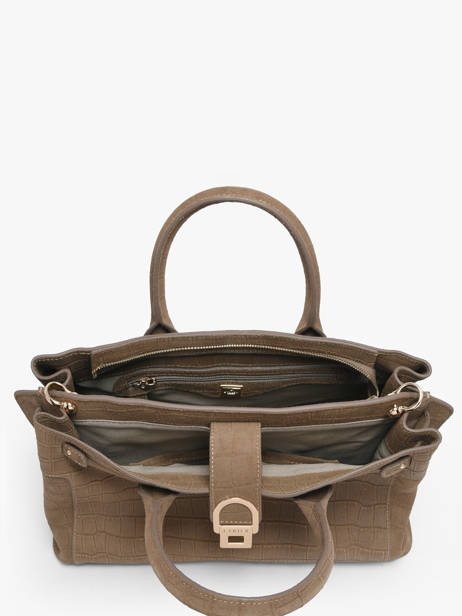 Sac Porté Main M Equestre Croco Cuir Etrier Gris equestre croco EEQC142M vue secondaire 2